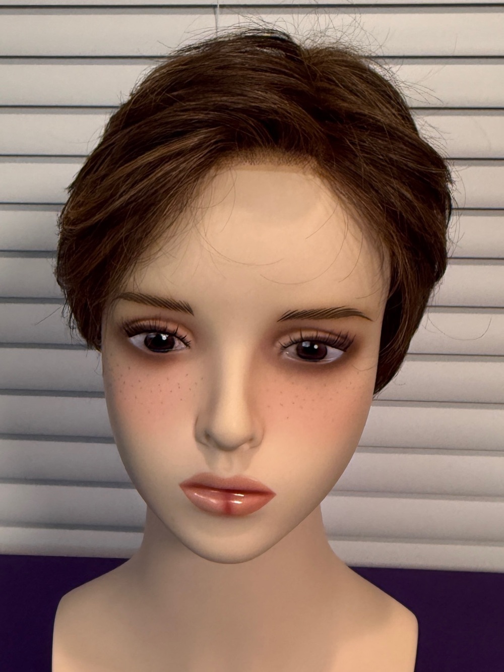 Short Pixie Wig in Natural Chocolate brown